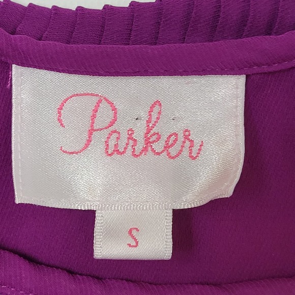 Parker Accordion Pleated A-Line Mini Dress Adjustable Spaghetti Straps Size S - Picture 6 of 13